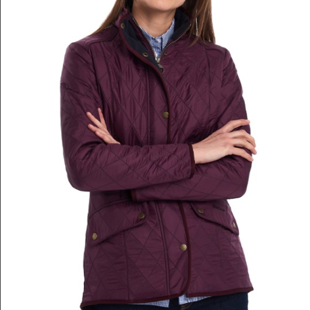🚨SOLD Barbour Diamond Quilted Jacket, Burgundy